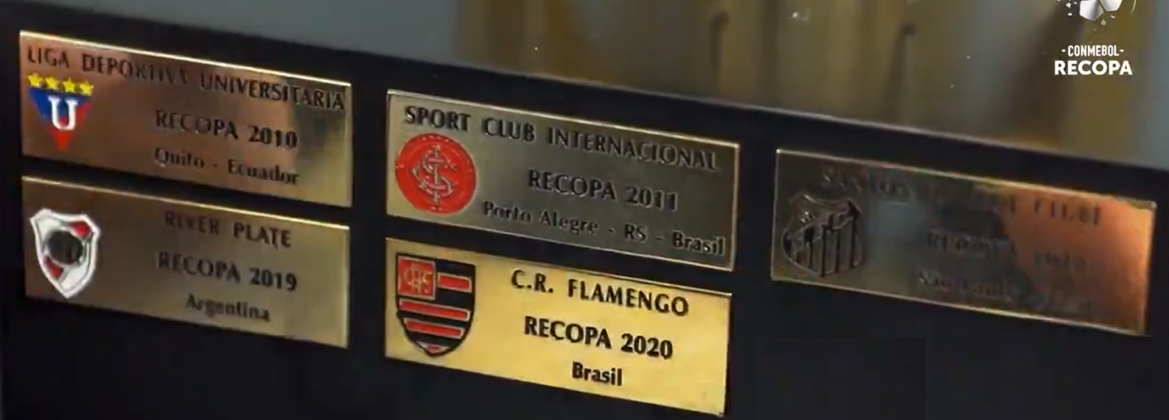 Placa Campeão da Recopa Sulamericana 2020