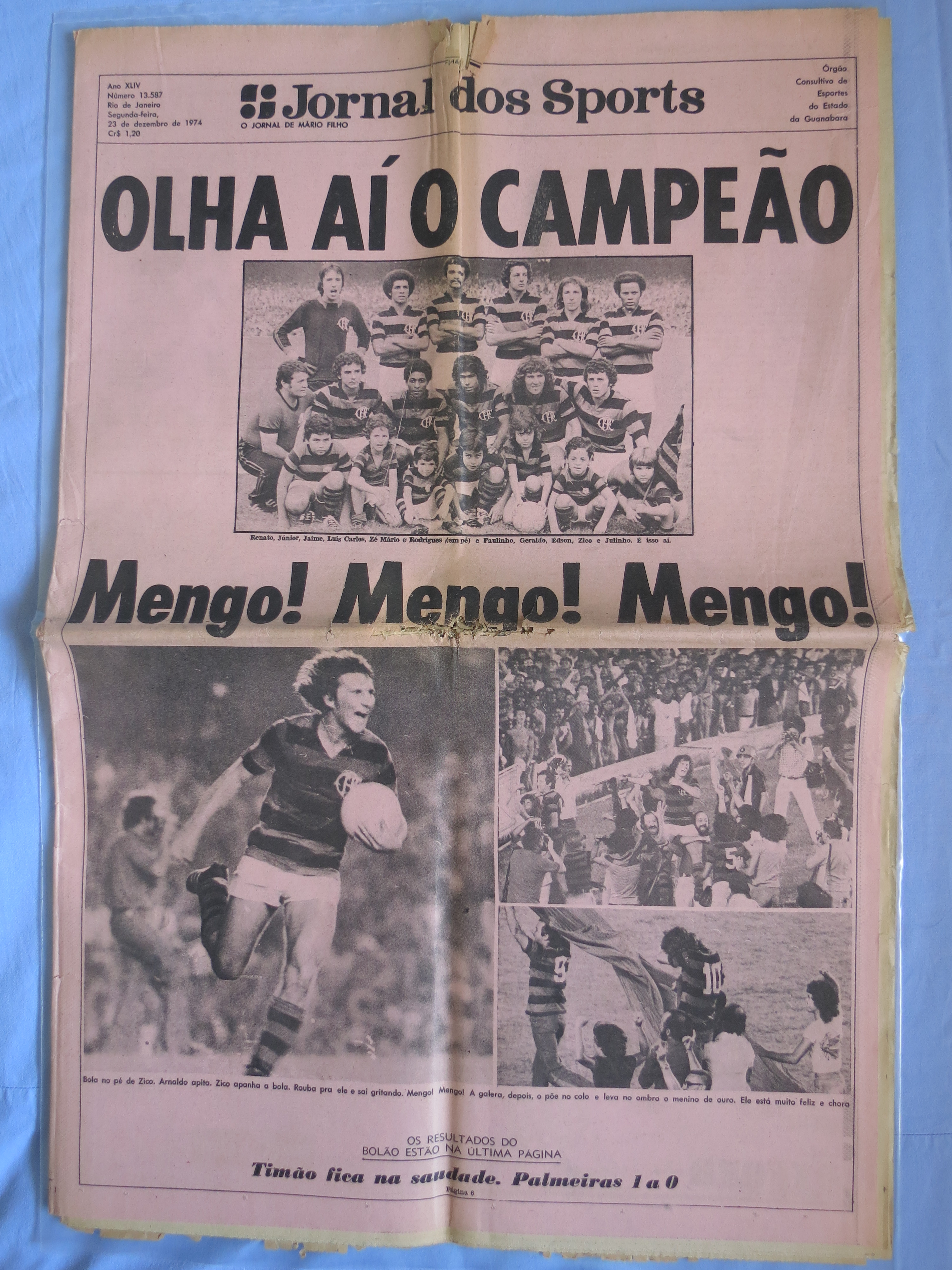 Jornal dos Sports (Flamengo Campeão Carioca 1974)