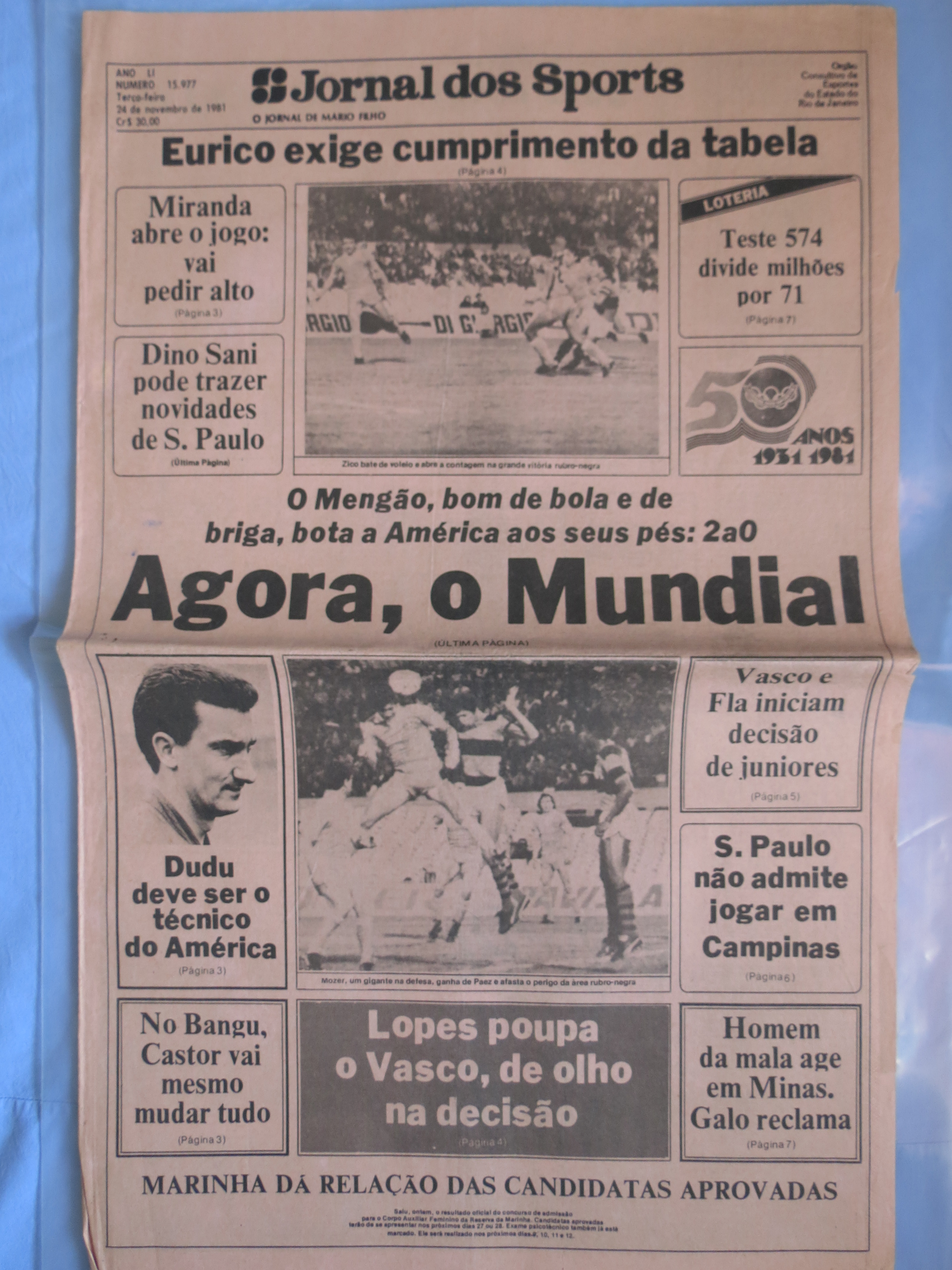 Jornal dos Sports (Flamengo Campeão Taça Libertadores da América 1981)