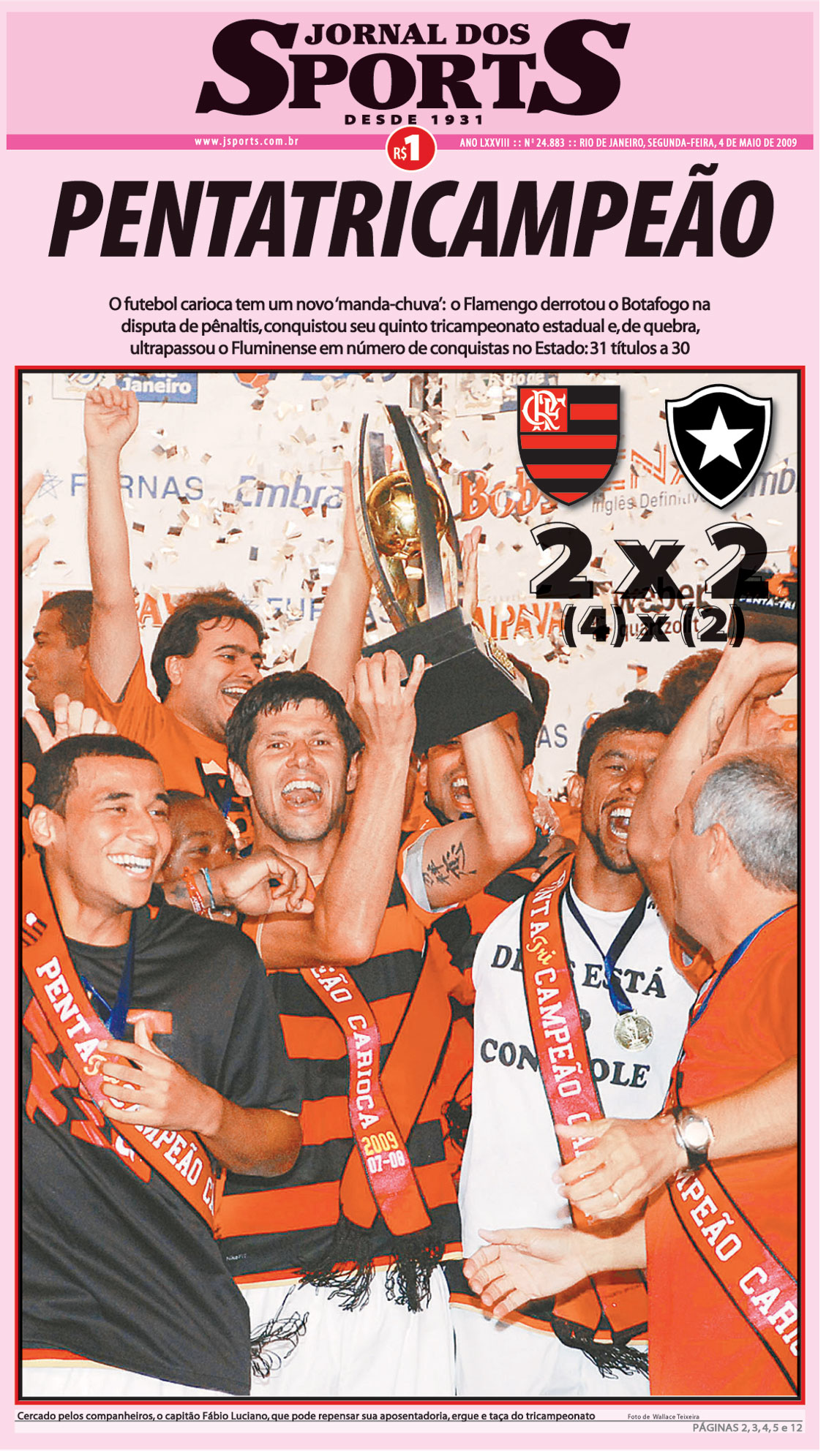 Jornal dos Sports (Flamengo Campeão Carioca 2009)