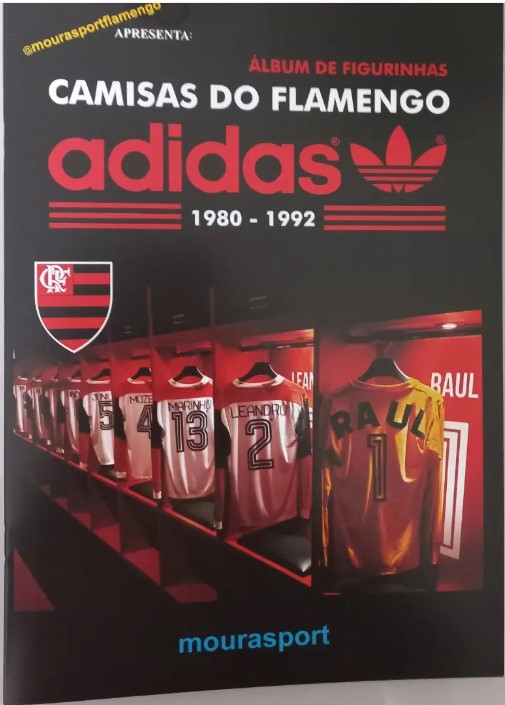 Album de figurinhas Camisas do Flamengo Adidas 1980 - 1992