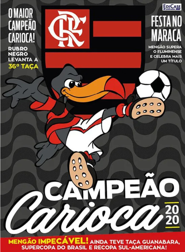 Revista Poster EdiCase - Flamengo Bi Campeão Carioca 2020