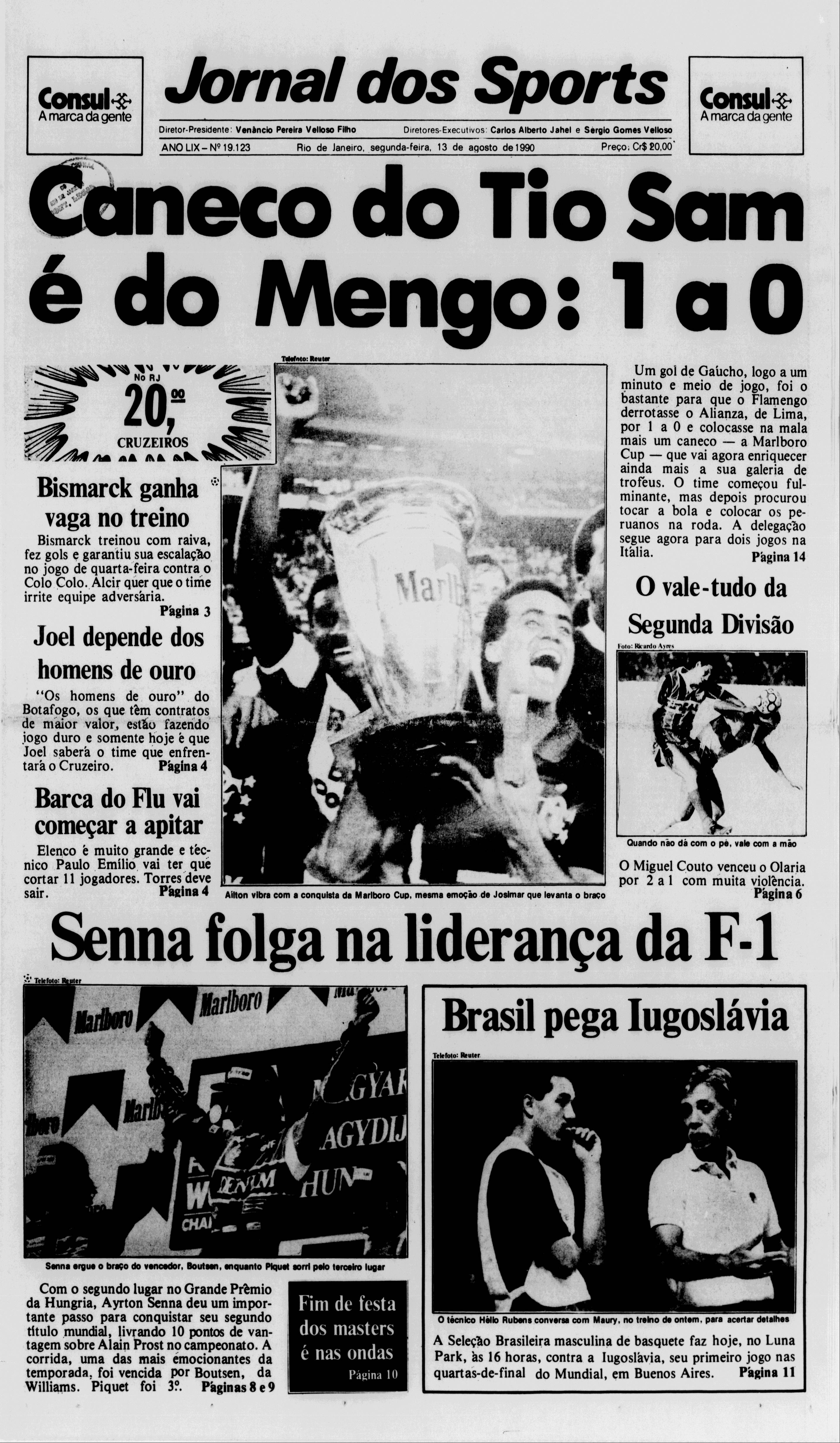 Jornal dos Sports (Flamengo Campeão Marlboro Cup 1990)