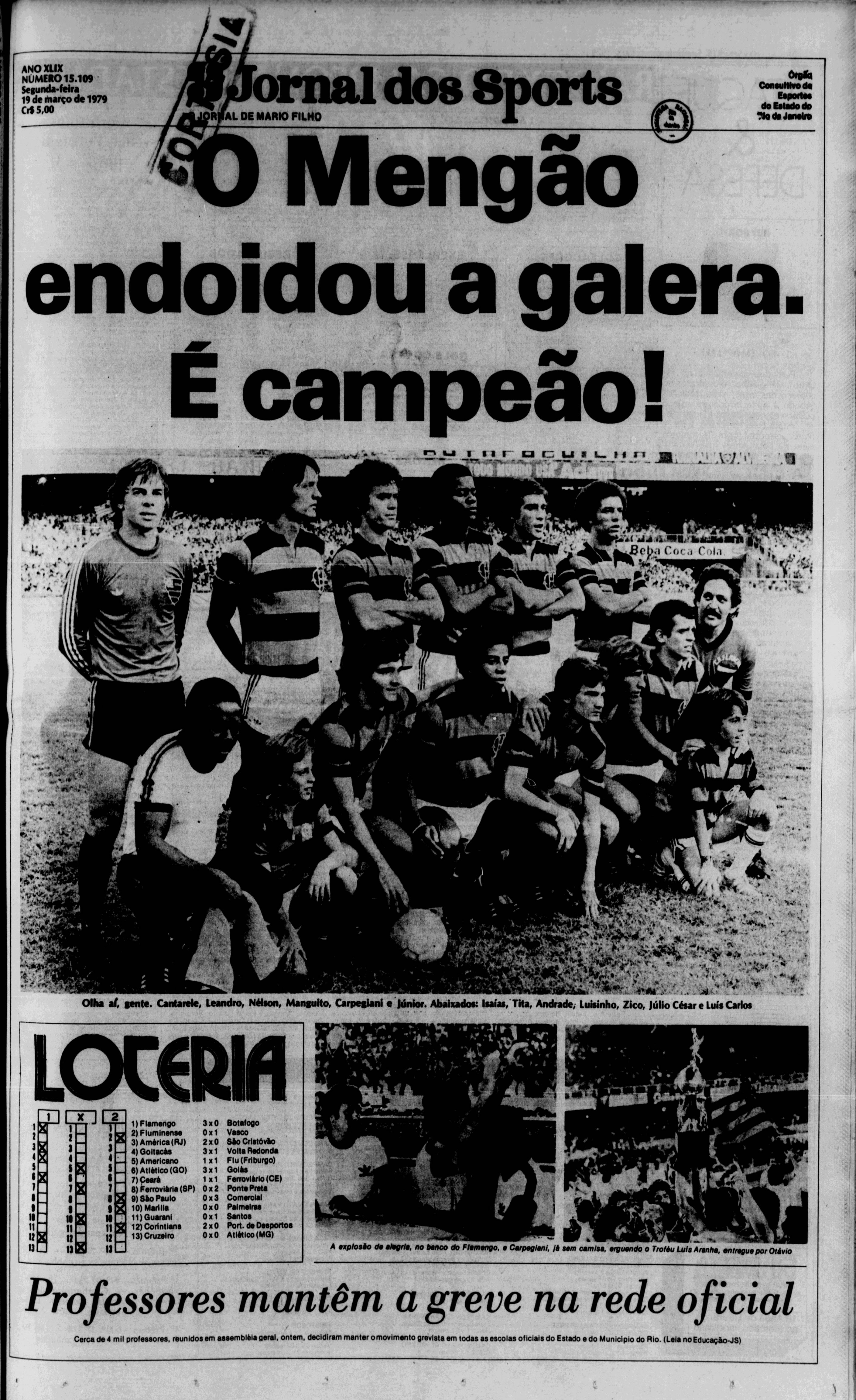 Jornal dos Sports (Flamengo Campeão Primeiro Turno 1979)