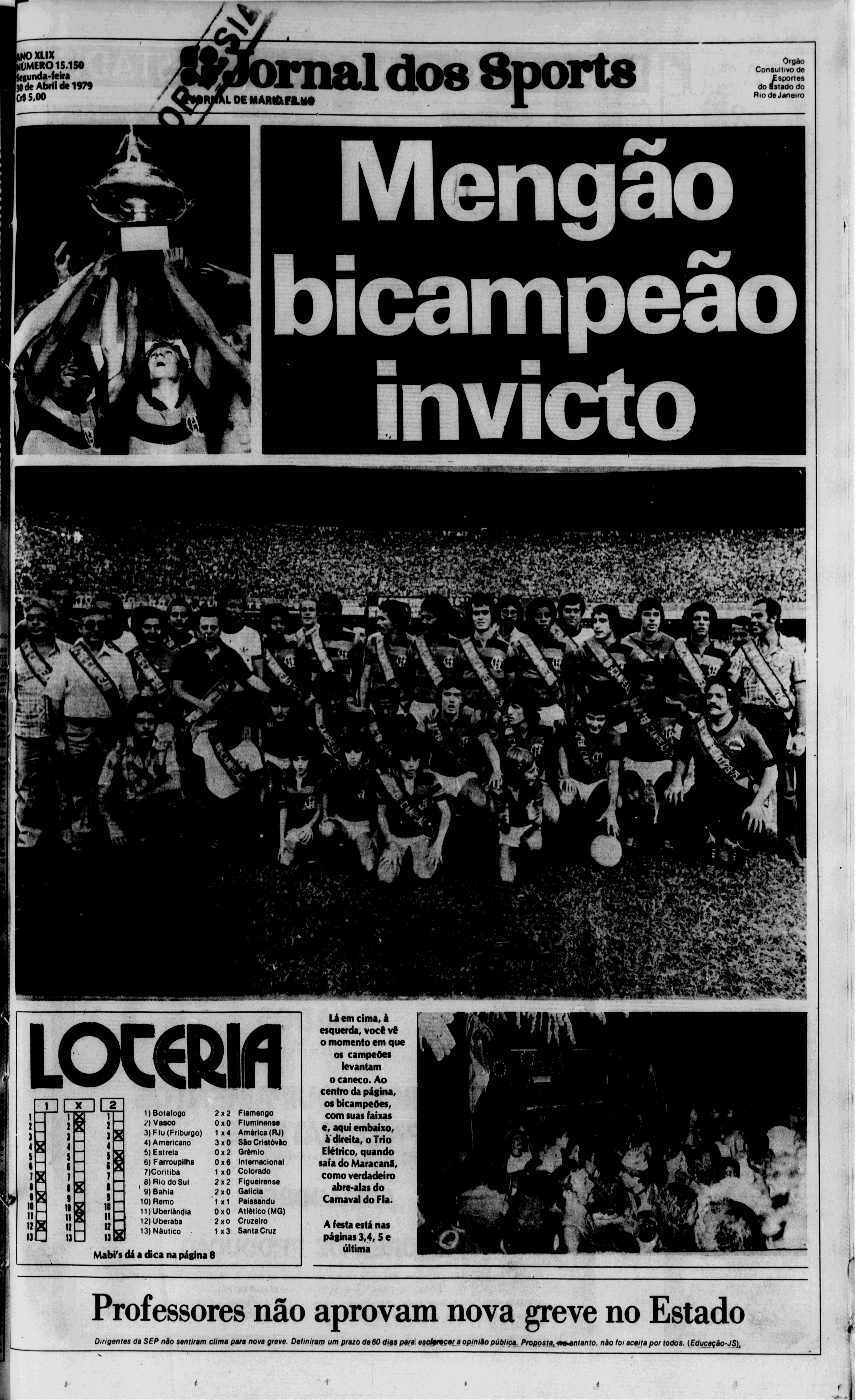 Jornal dos Sports (Flamengo Campeão Segundo Turno 1979)