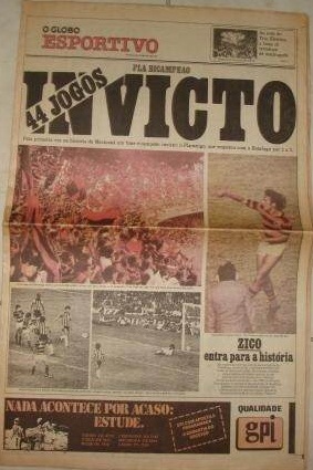 Jornal O Globo (Flamengo BI-Campeão Estadual 1979)
