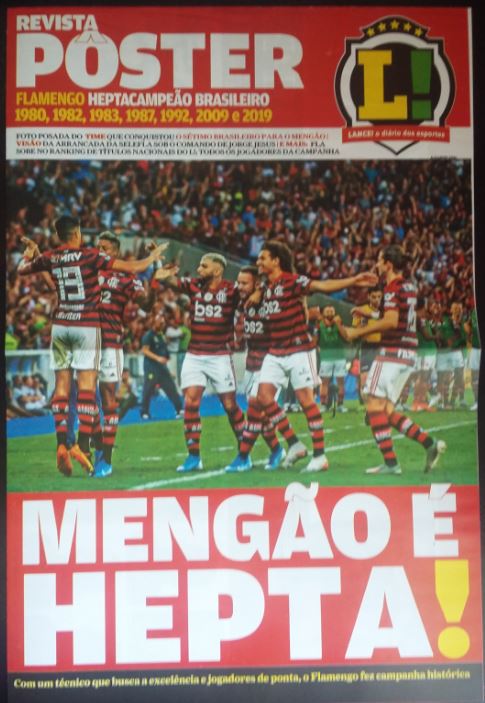 Revista Poster Lance - Flamengo Hepta Campeão Brasileiro 2019